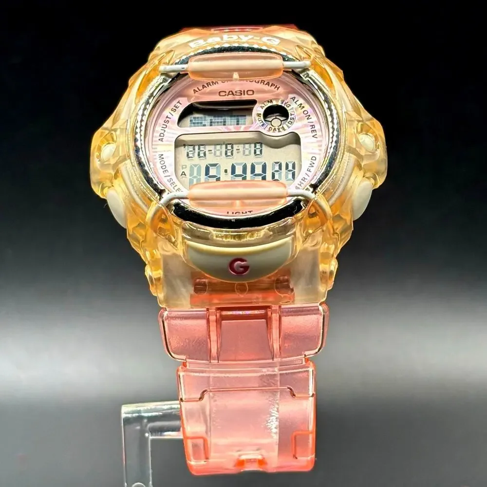 Casio Baby-G BG169R-4 Pink Clear Digital Shock Resistant 200M Women’s Watch